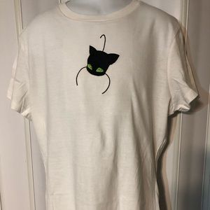 Miraculous Ladybug Embroidered Plagg T-Shirt.